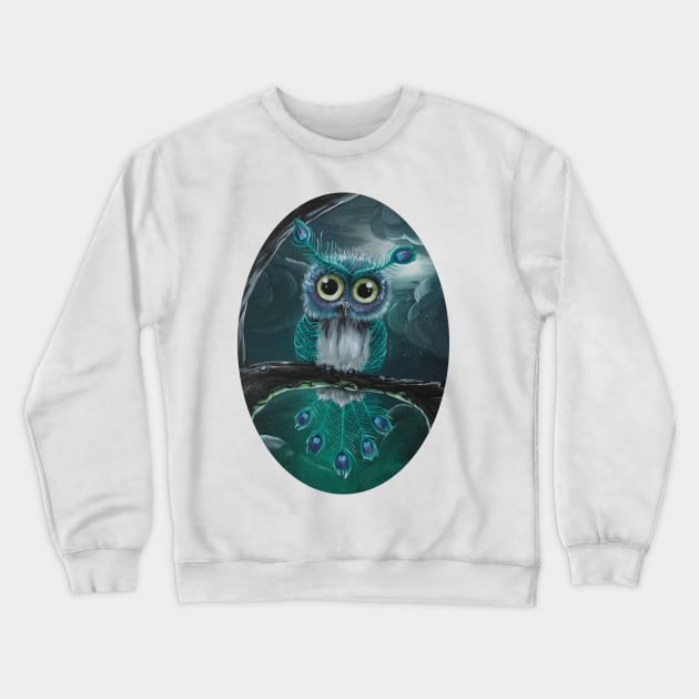 peacock owl Crewneck Sweatshirt by Artelies202